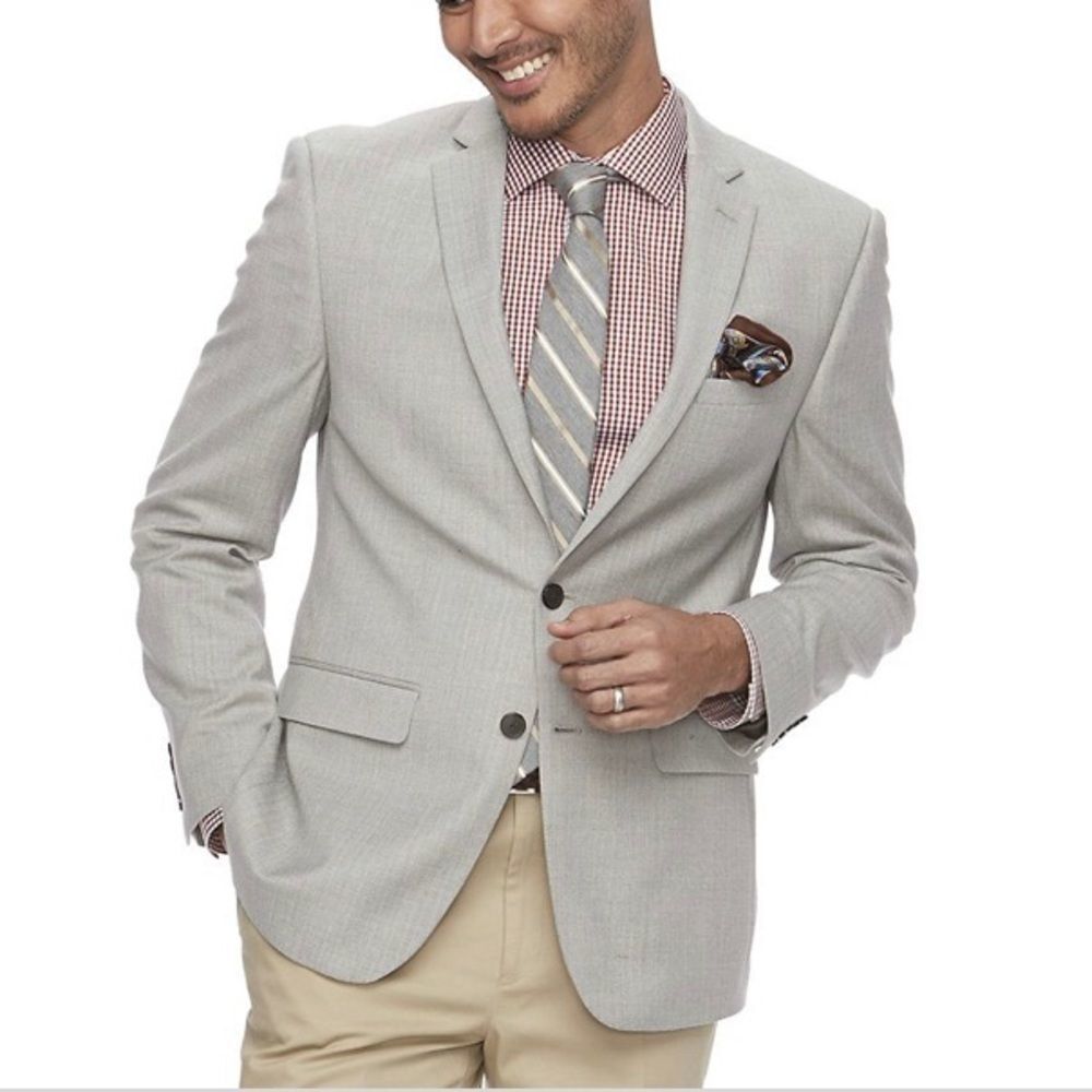 Van heusen light gray sports jacket size 40r